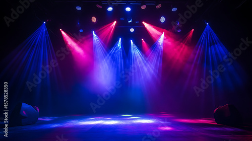 Electric stage look with neon energy lighting high resolution picture