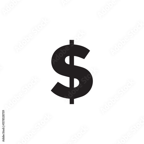 dollar sign on a white background