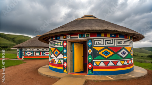 Vibrant Ndebele House Traditional South African Architecture