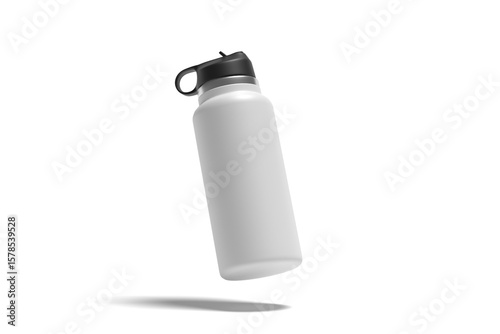 Water bottle mockup design isolated on white background