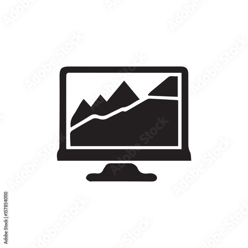 computer monitor with landscape view
