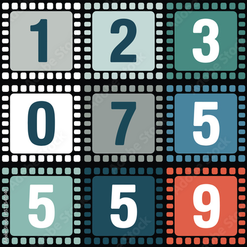 Number Buttons Pattern with Numbers 0 to 9