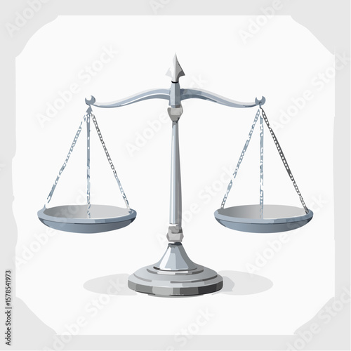 balanced scale representing justice and law