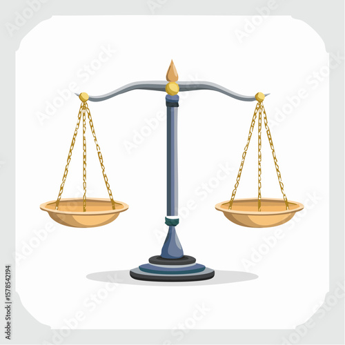 balanced scale representing justice and law