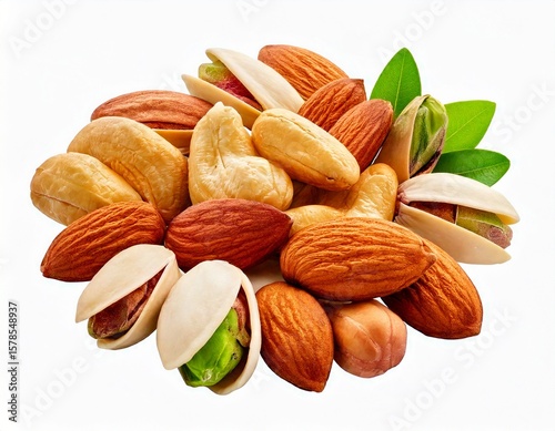 Almond, Cashew, Pistachio, and Pista Mix Dry Fruits PNG for Healthy