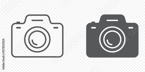 camera different style icon set . Photography symbol. Photographing sign. Isolated vector illustration on white background. eps 10