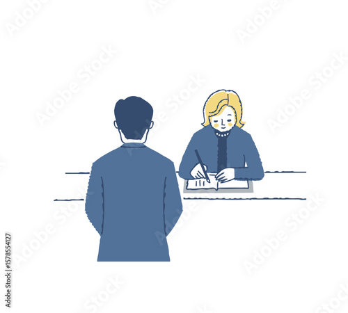  芳名帳に名前を書く弔問客の女性