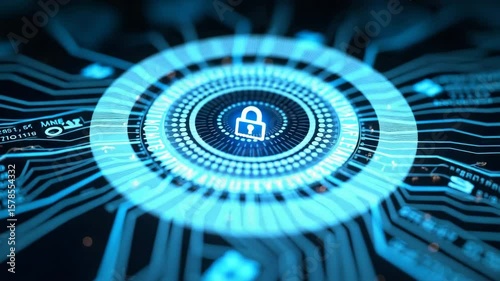 Comprehensive Corporate Cybersecurity Analysis: Multi-Layered Defenses, Threat Intelligence, Employee Training to Safeguard Business Data & Ensure Operational Integrity - Photo Stock Concept with Empt