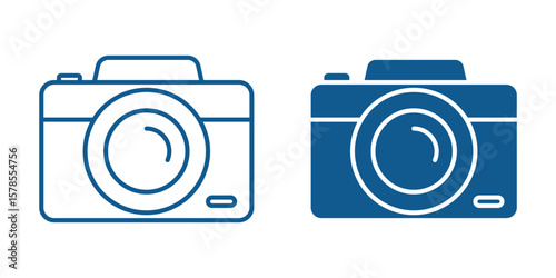 Camera icon set. photo camera icon.  camera line icon, photo snap camera line art symbol vector .  