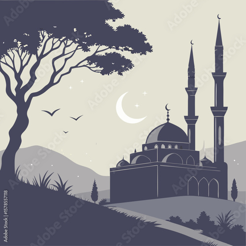 silhouette of mosque in istanbul