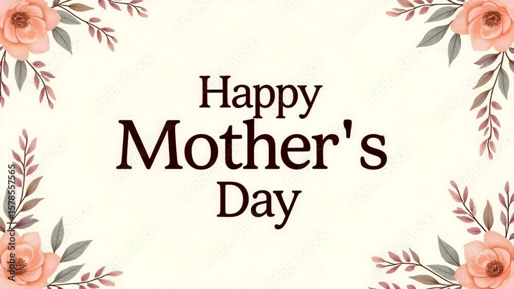 Create a refined Mother Day greeting card that features elegant hand drawn illustrations stylish custom typography and a harmonious color scheme to evoke genuine affection and timeless appreciation in