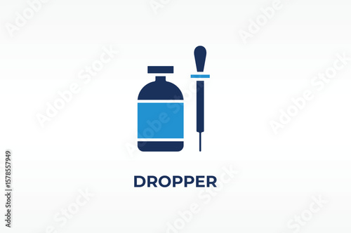 DROPPER vector, icon or logo sign isolated symbol illustration
