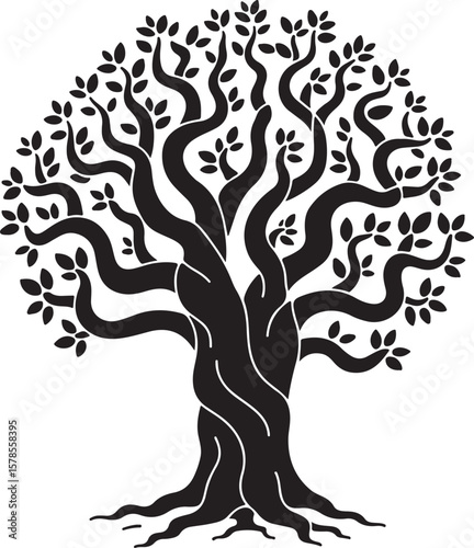 Elegantly Twisted Tree of Life Concept