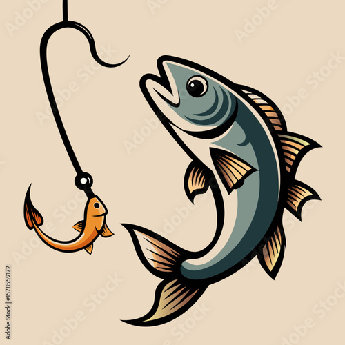 vector illustration of a fish