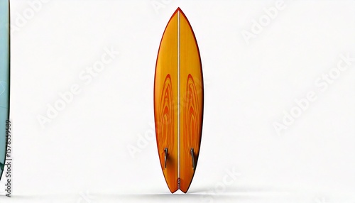  Surf board blank, short surfboard. 3D render illustration, isolated on white background