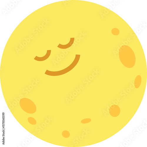 Cute full moon characters with facial expressions. Perfect for Chuseok, Korean harvest festivals, full moon celebrations, autumn events, and seasonal greeting designs.