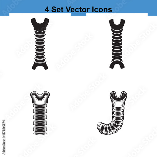 Lungs trachea anatomy icons medical health