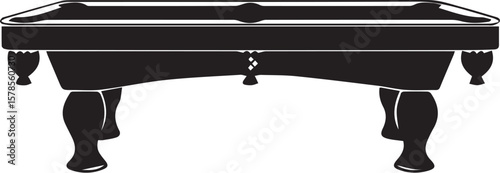 Black Silhouette of Pool Table