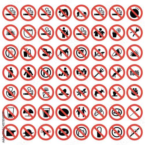 Collection of Prohibited Signs and Symbols
