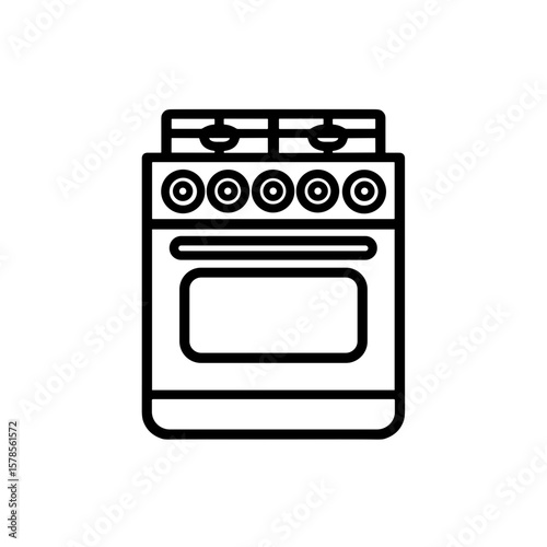Outline icon of a stove with burners 