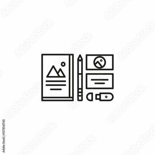 branding identity kit icon sign vector