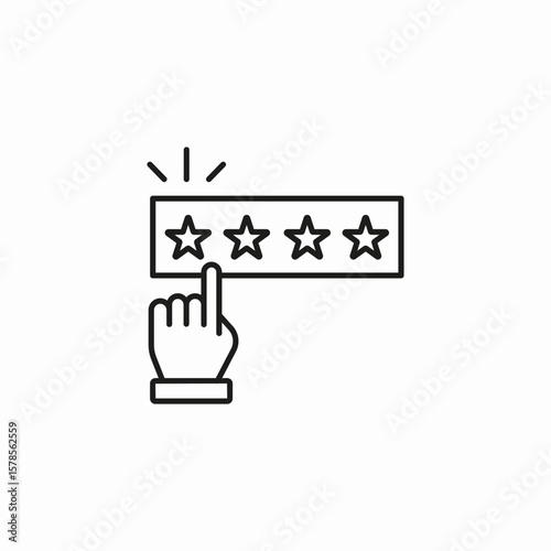 hand select stars icon sign vector