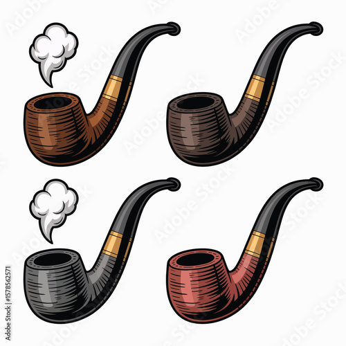Vintage Tobacco Pipes Set