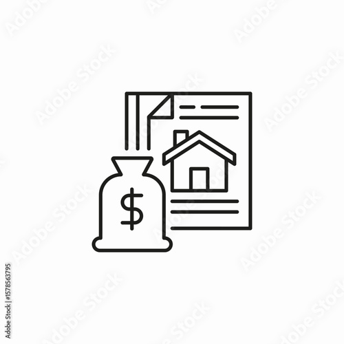 real estate finance icon sign vector