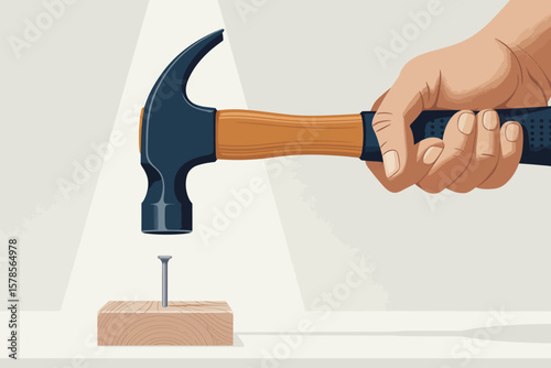 Hammer and Nail Action Shot