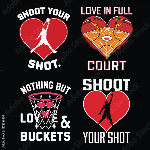 Red heart vector design with a romantic gold shield symbol, perfect for a Valentine's Day celebration card illustration
