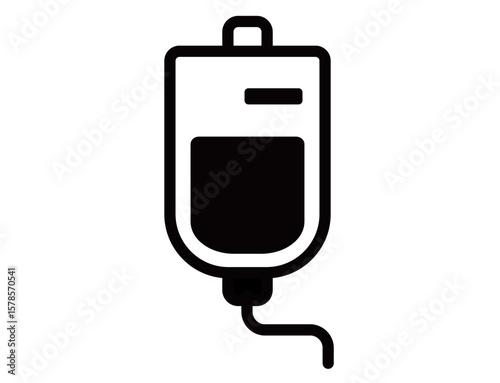 Medical Icons 10 : Medical, doctor, emergency, illness, injury, paraplegic, infusion, infusion bag, treatment, injection, transfusion, hospital