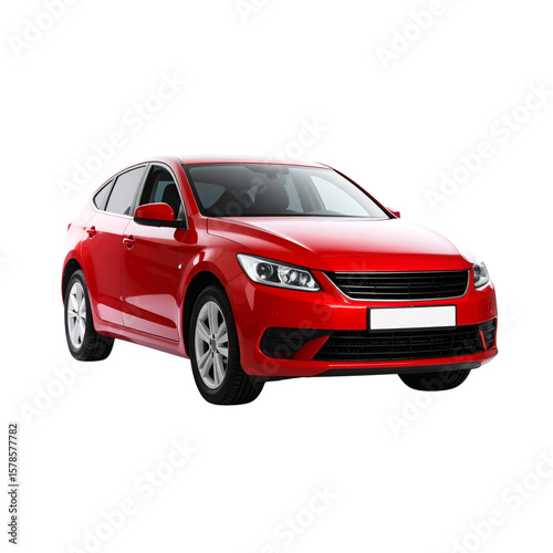 a red car with a white background