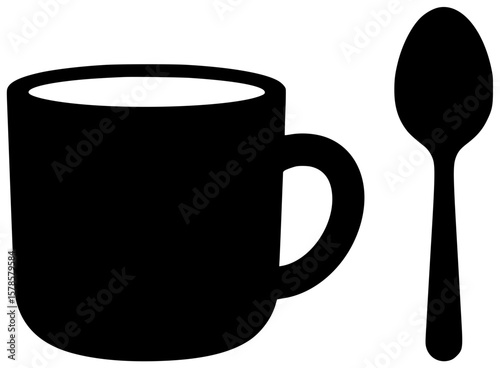 mug illustration emoji silhouette drink logo cup icon coffee outline beverage emoticon cafe restaurant sign tea hot espresso glass shape and vector graphic background