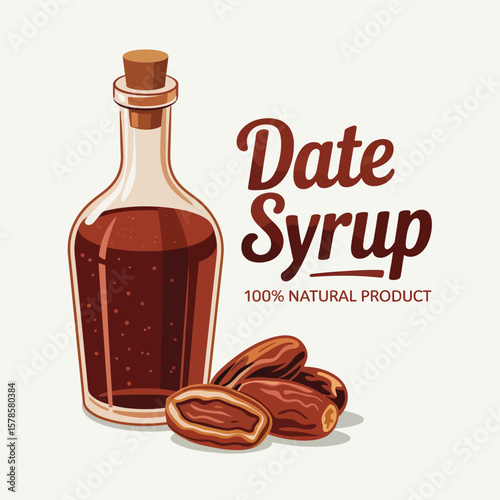 Vintage Label Design for Date Syrup