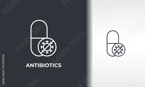 Antibiotics Vector, Icon Or Logo Sign Isolated Symbol Illustration
