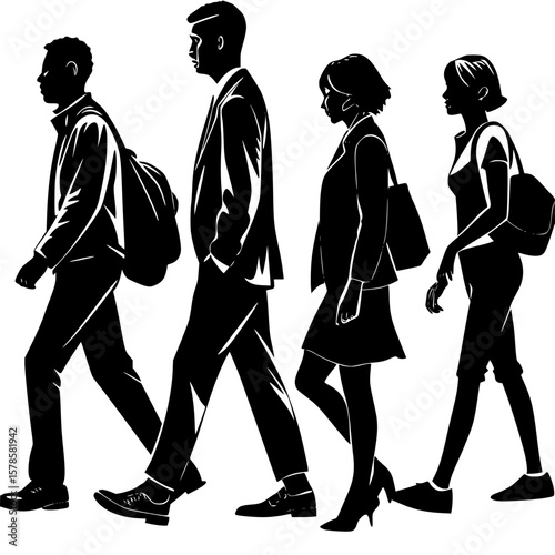 silhouettes of buisness poeple ,traveling poeple 
