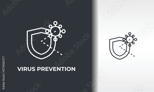 Virus Prevention Vector, Icon Or Logo Sign Isolated Symbol Illustration