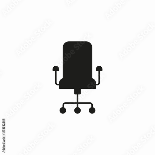 office chair silhouette icon sign vector