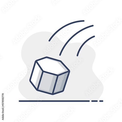 Thrown stone or paving stones or paving slabs icon