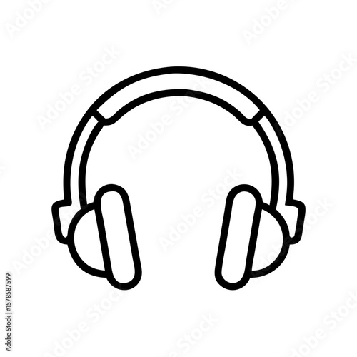 Language courses headphones icon transparent background