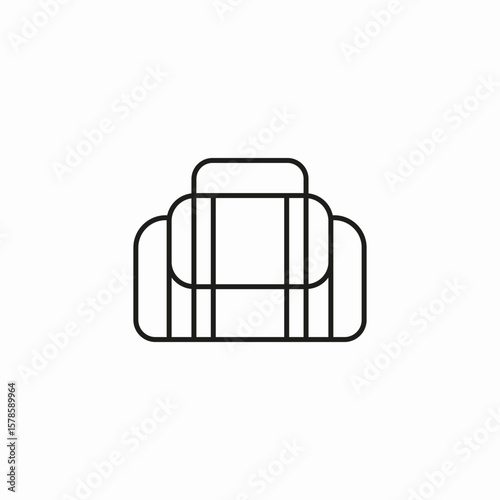 duffle bag travel icon sign vector