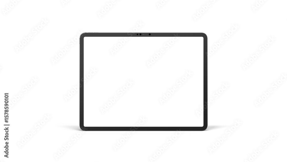 Mockup iPad Pro 13 inch on an isolated background for web design and UX/UI presentation. Front view with transparent screens. Mockup iPad Pro 13 inch on an isolated background for web design and UX/UI presentation. Front view with transparent screens.