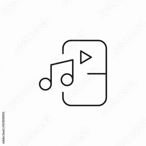 music player app icon sign vector