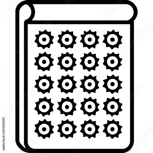 Acupressure mat outline icon vector