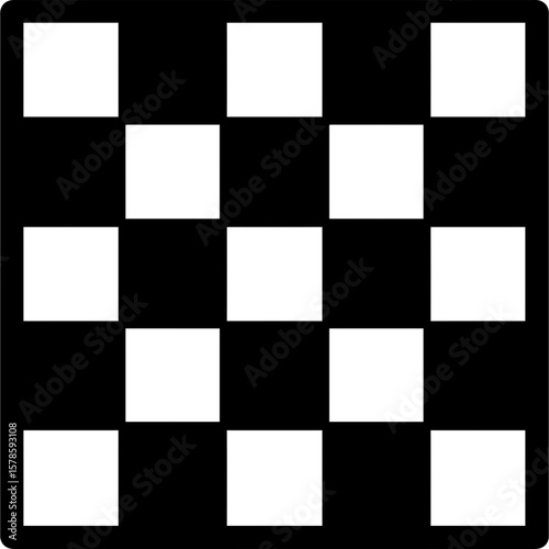 Checkerboard pattern outline icon vector