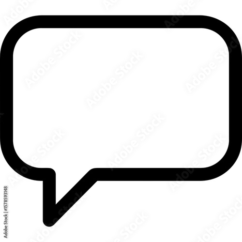 Speech bubble outline icon vector