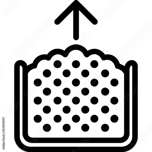 Peak concentration outline icon vector