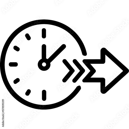 Future direction outline icon vector