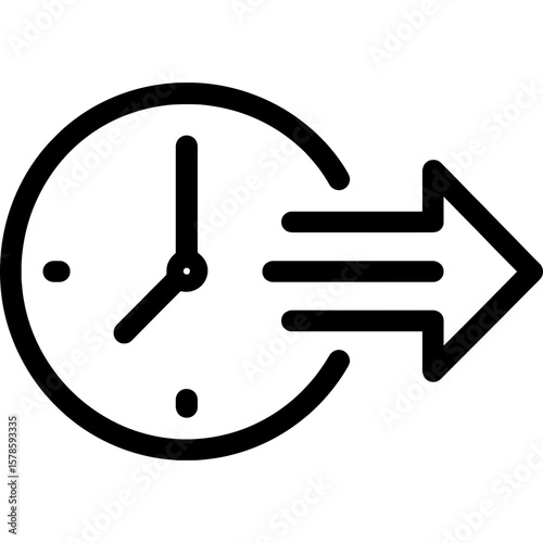 Future direction outline icon vector