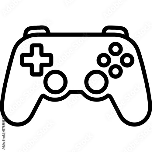 Game controller outline icon vector